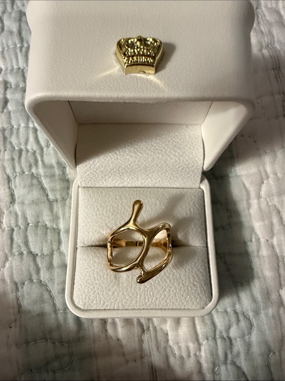 Gold Open Wave Fashion Ring - Women Jewelry
